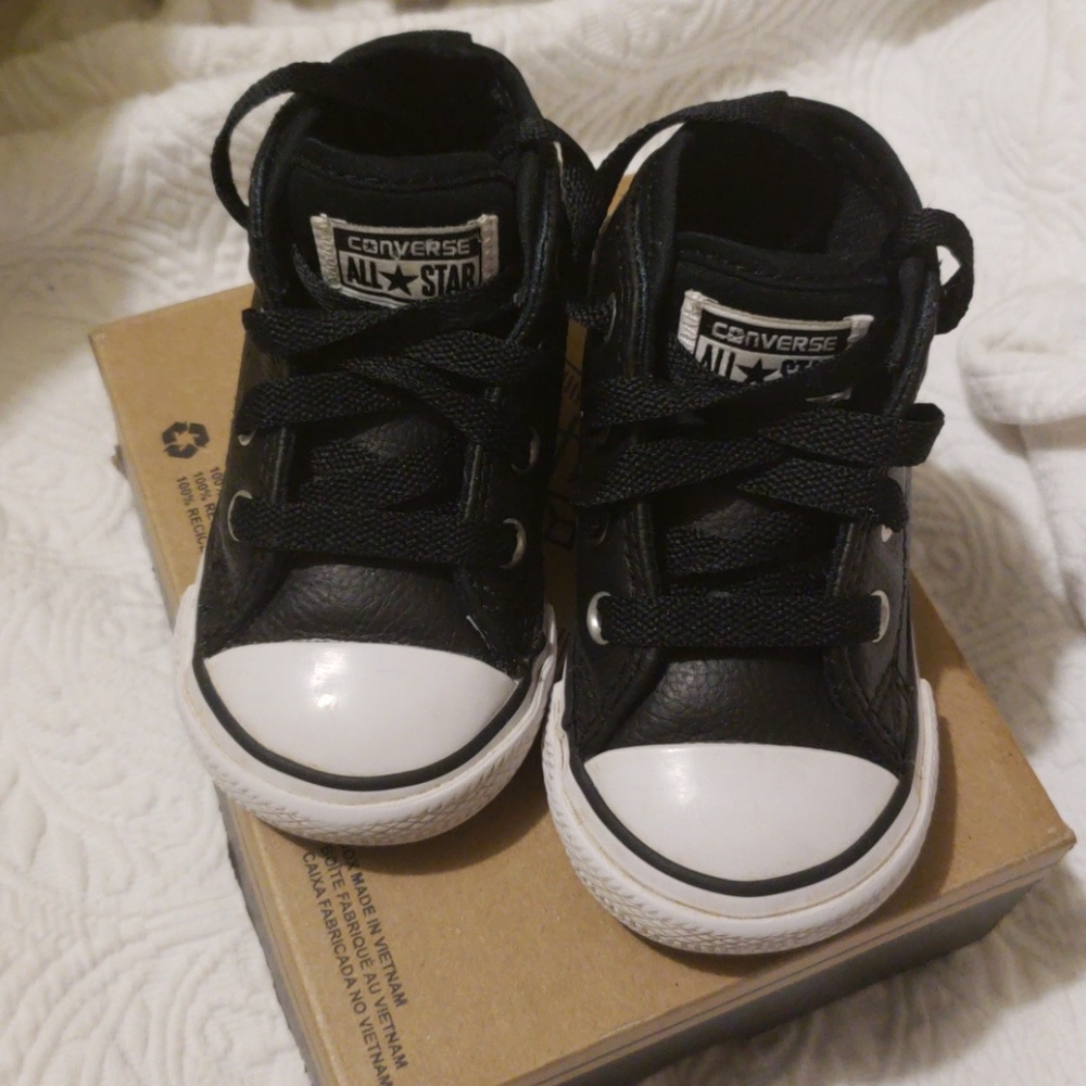 Black Leather Converse